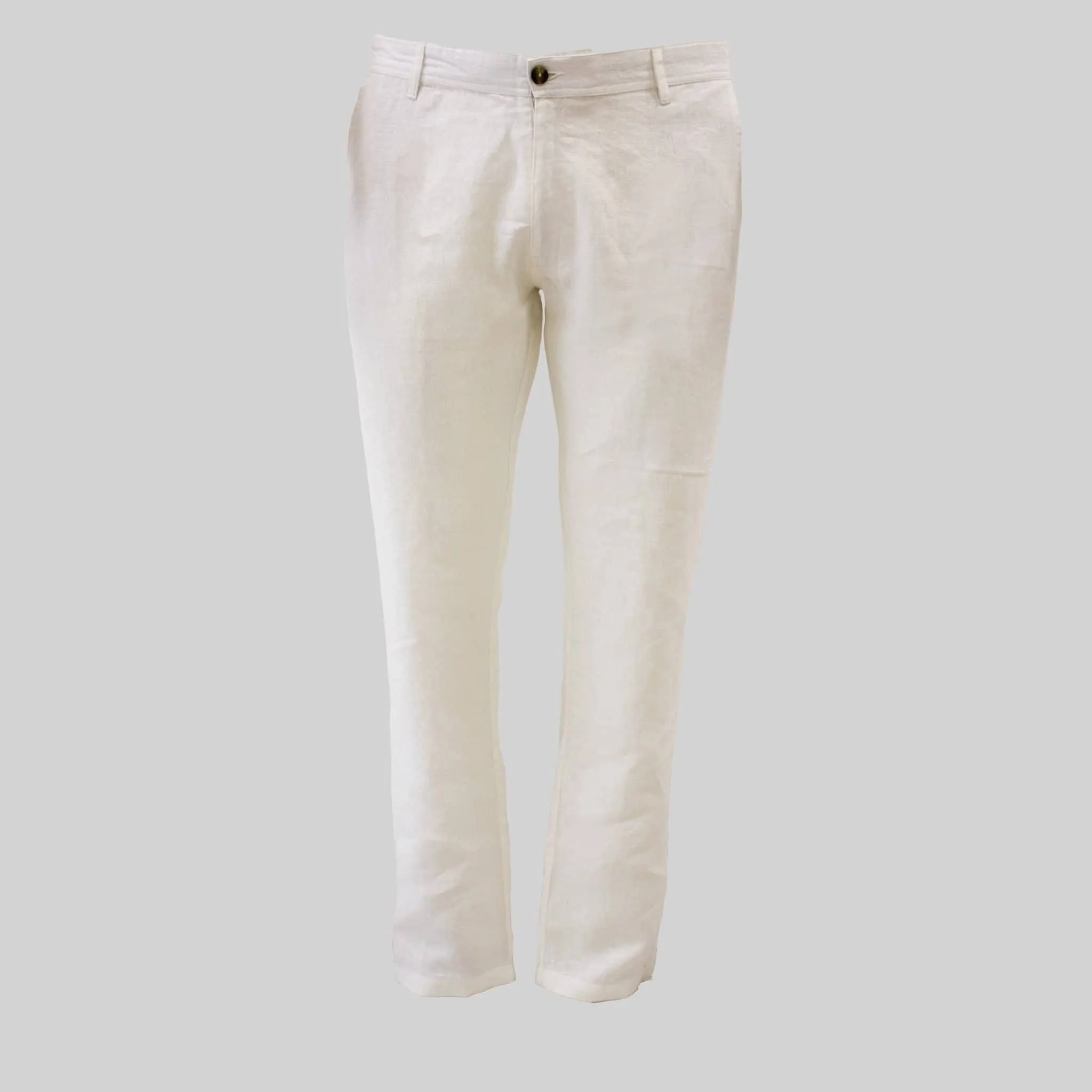 Pantalon chino blanc en lin