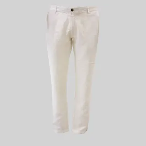 Pantalon chino blanc en lin