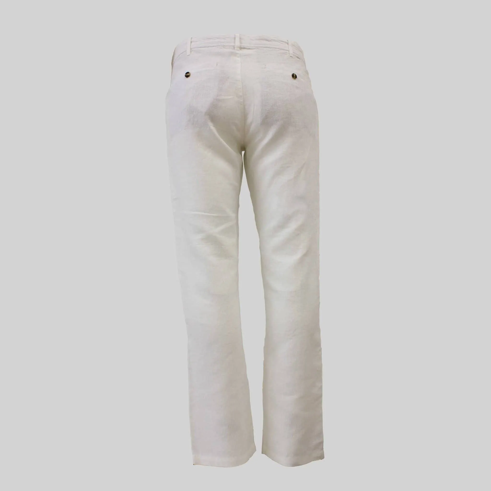 Pantalon chino blanc en lin