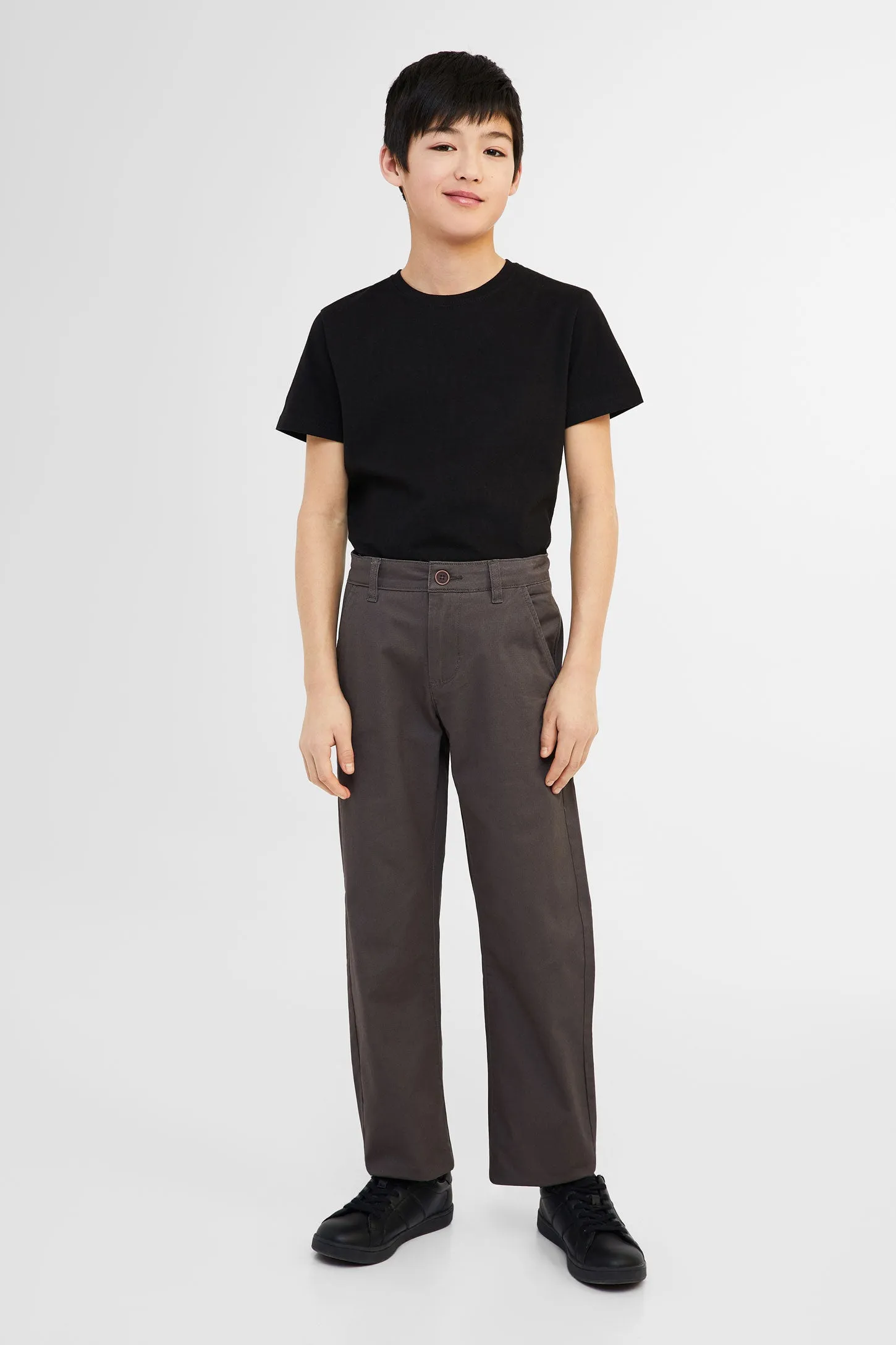 Pantalon chino en twill brossé - Ado garçon