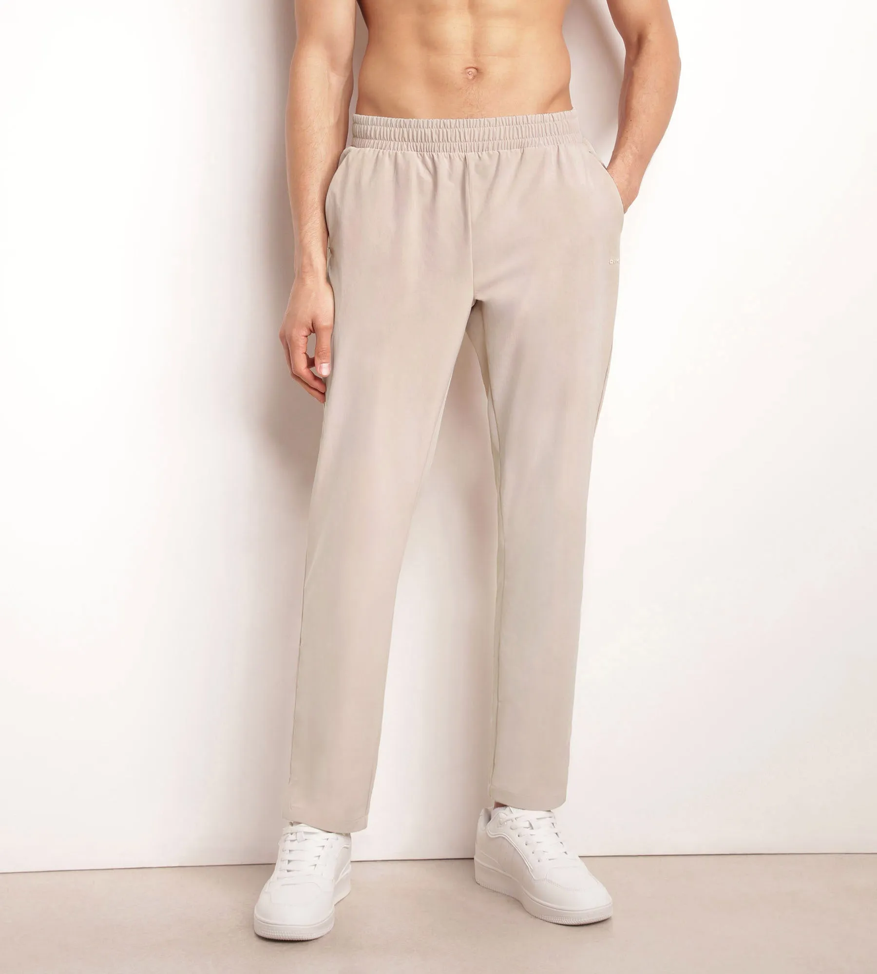 Pantalon de sport chino pour homme en jersey stretch Beige Dim Move