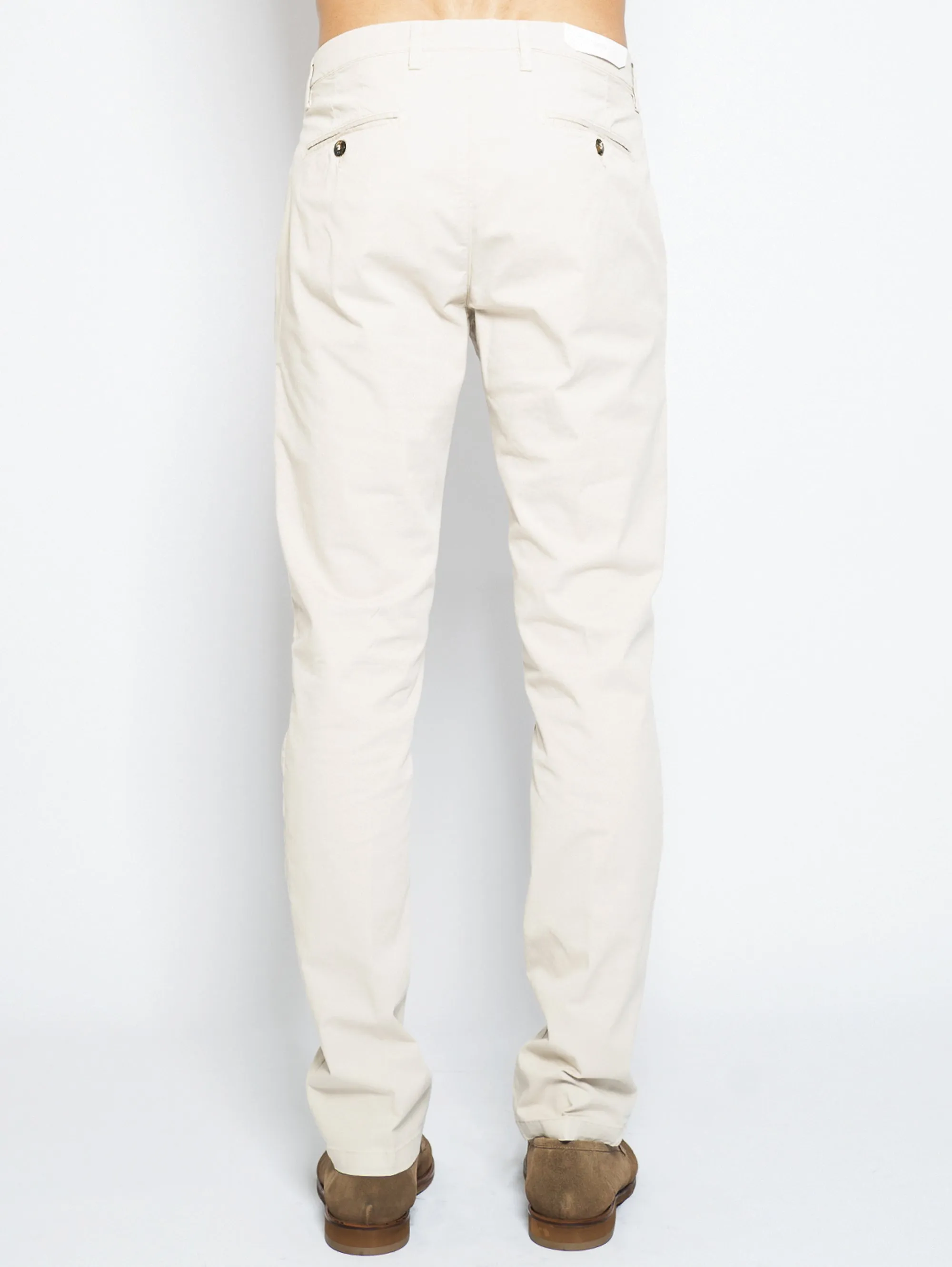 Pantaloni Chino in Gabardine Beige