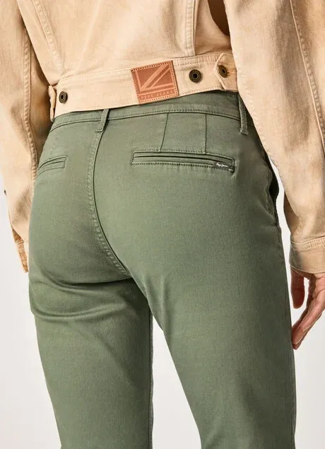 Pepe Jeans Pantalone Chino Slim Maura PL211547YE4R 684 vineyard green