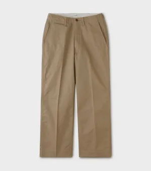 PHIGVEL -OFFICER TROUSERS WIDE- KHAKI BEIGE