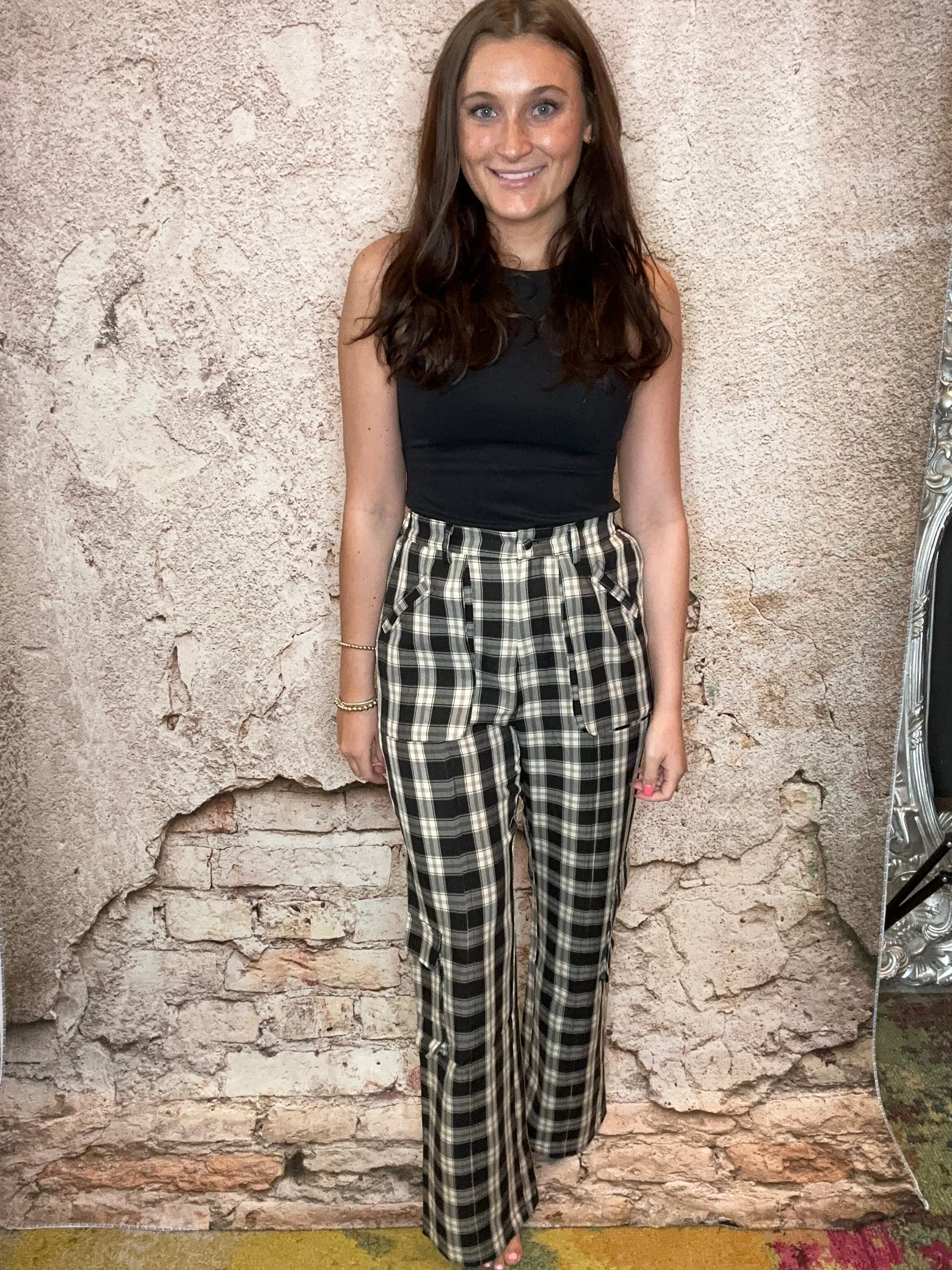 Plaid Cargo Pant