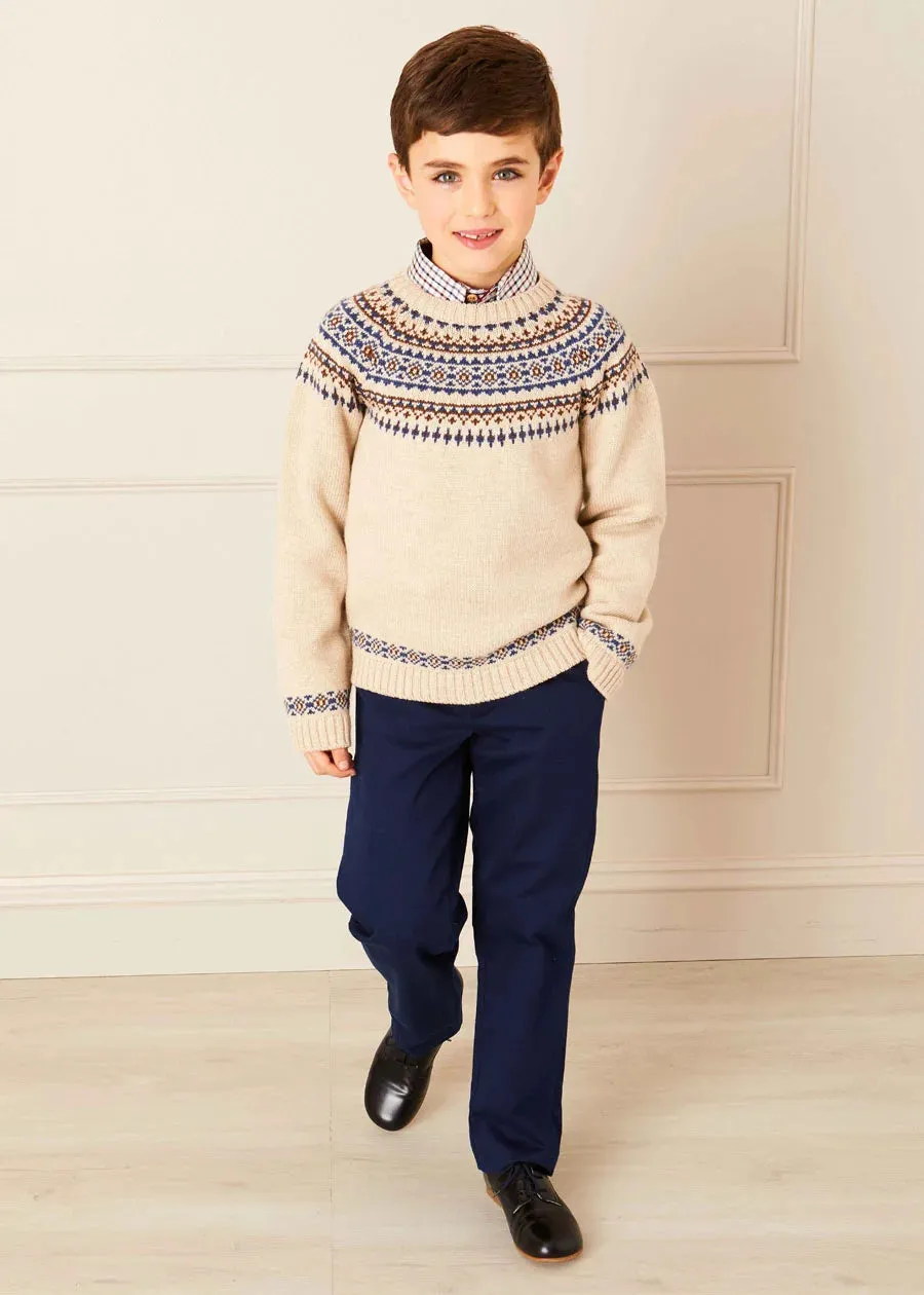 Pocket Detail Chino Trousers in Navy (4-10yrs)