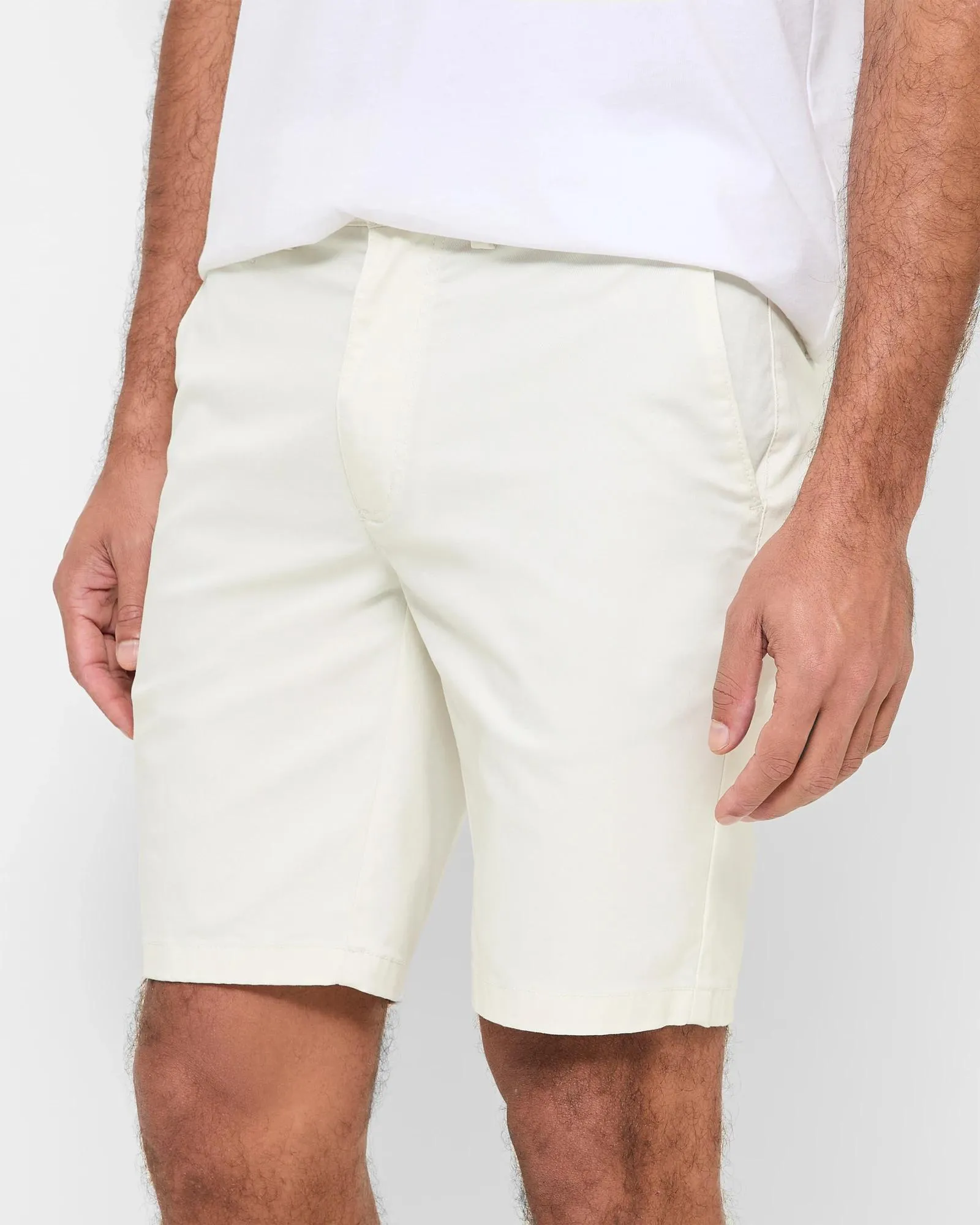 popular  Australian Cotton Slim Chino Shorts - Pale Stone