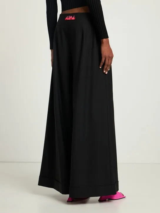 Pucci   Twill wide pants w/ logo 