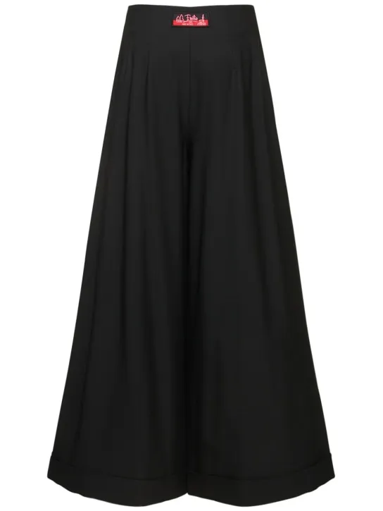 Pucci   Twill wide pants w/ logo 