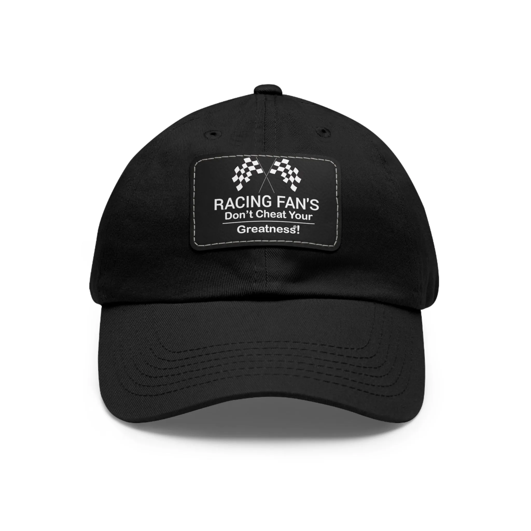 Racing Fan's Dad Hat with Leather Patch