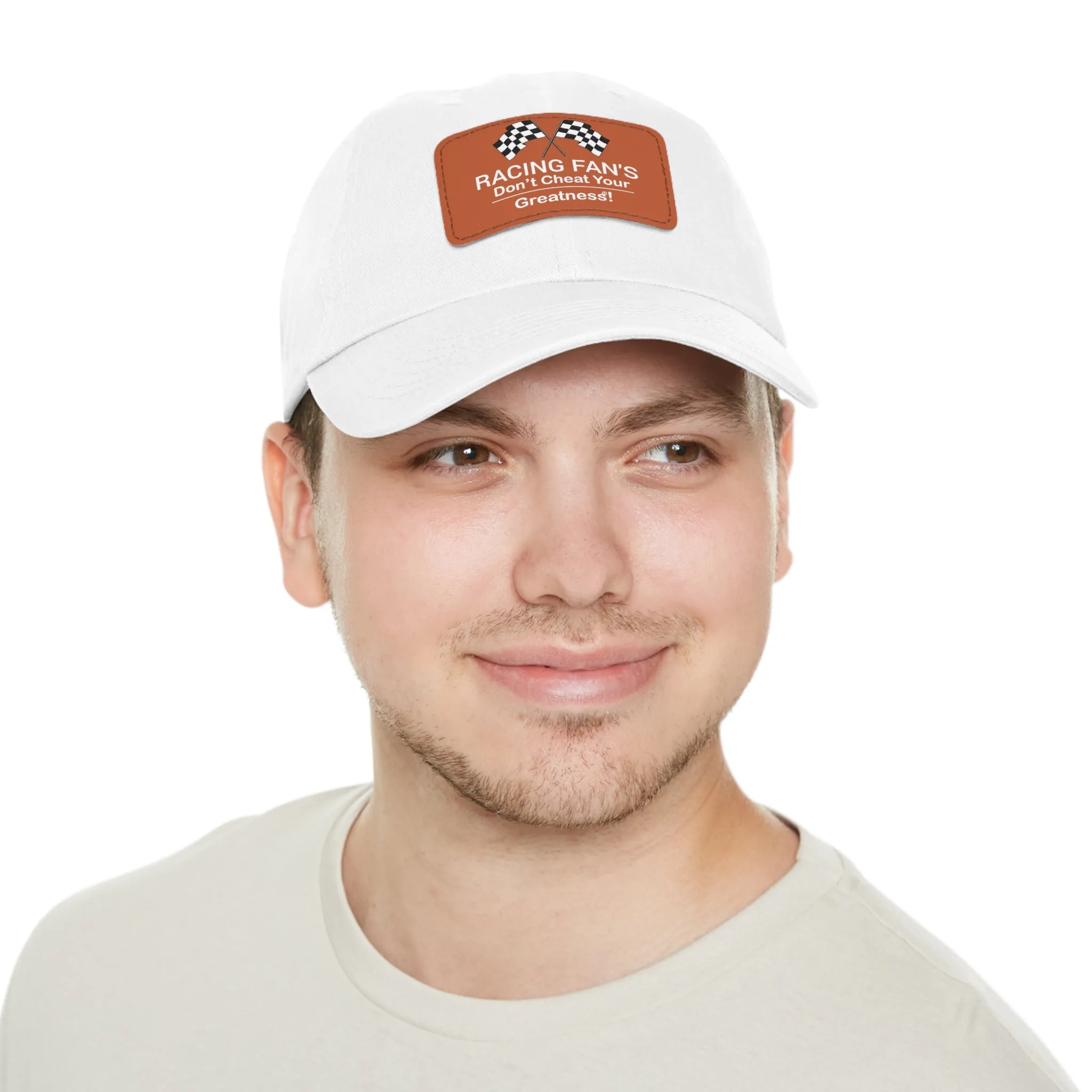 Racing Fan's Dad Hat with Leather Patch