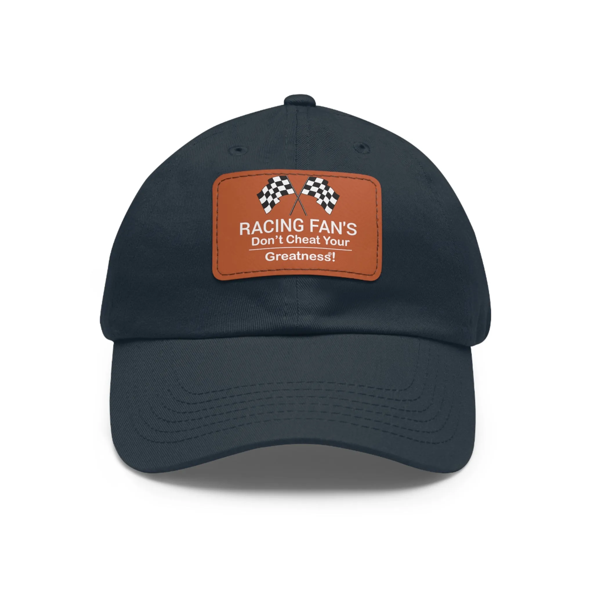 Racing Fan's Dad Hat with Leather Patch