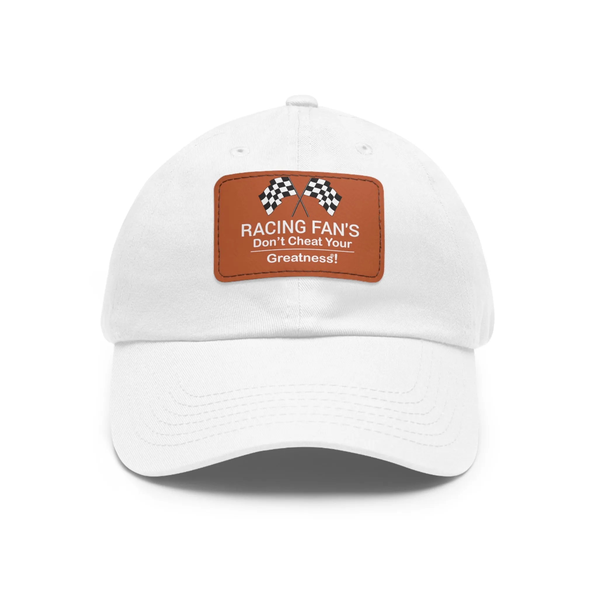 Racing Fan's Dad Hat with Leather Patch