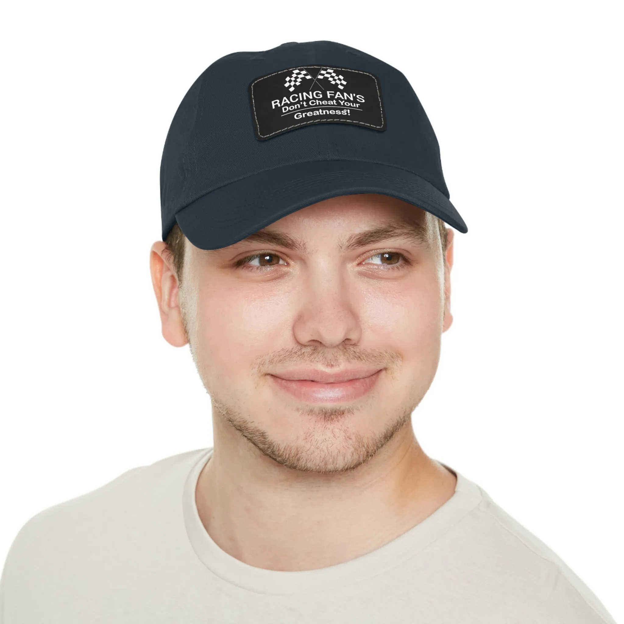 Racing Fan's Dad Hat with Leather Patch