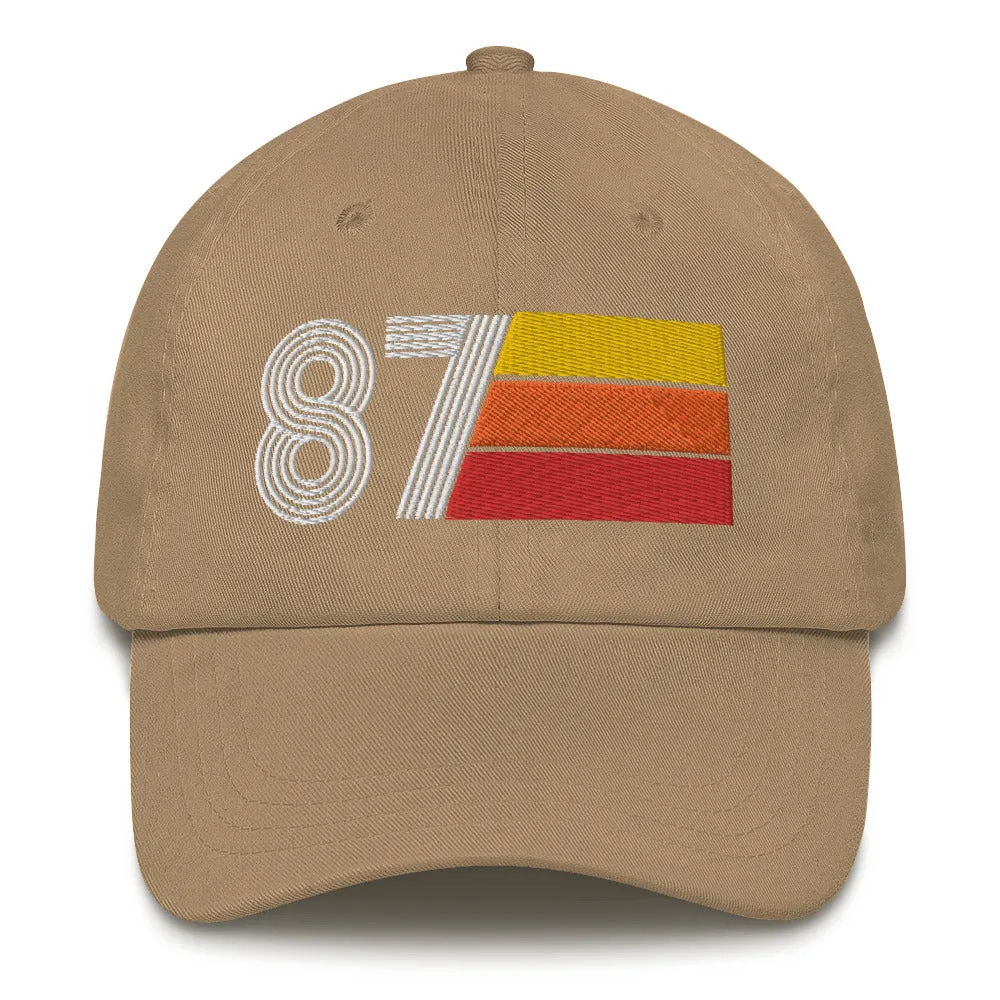 Retro Tri-Line 1987 Baseball Dad Hat