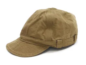 Samurai Jeans Work Cap Men's Casual Sulfur-Dyed Heavy-Weight Cotton Chino Work Hat SJ201WC-42CPII Khaki