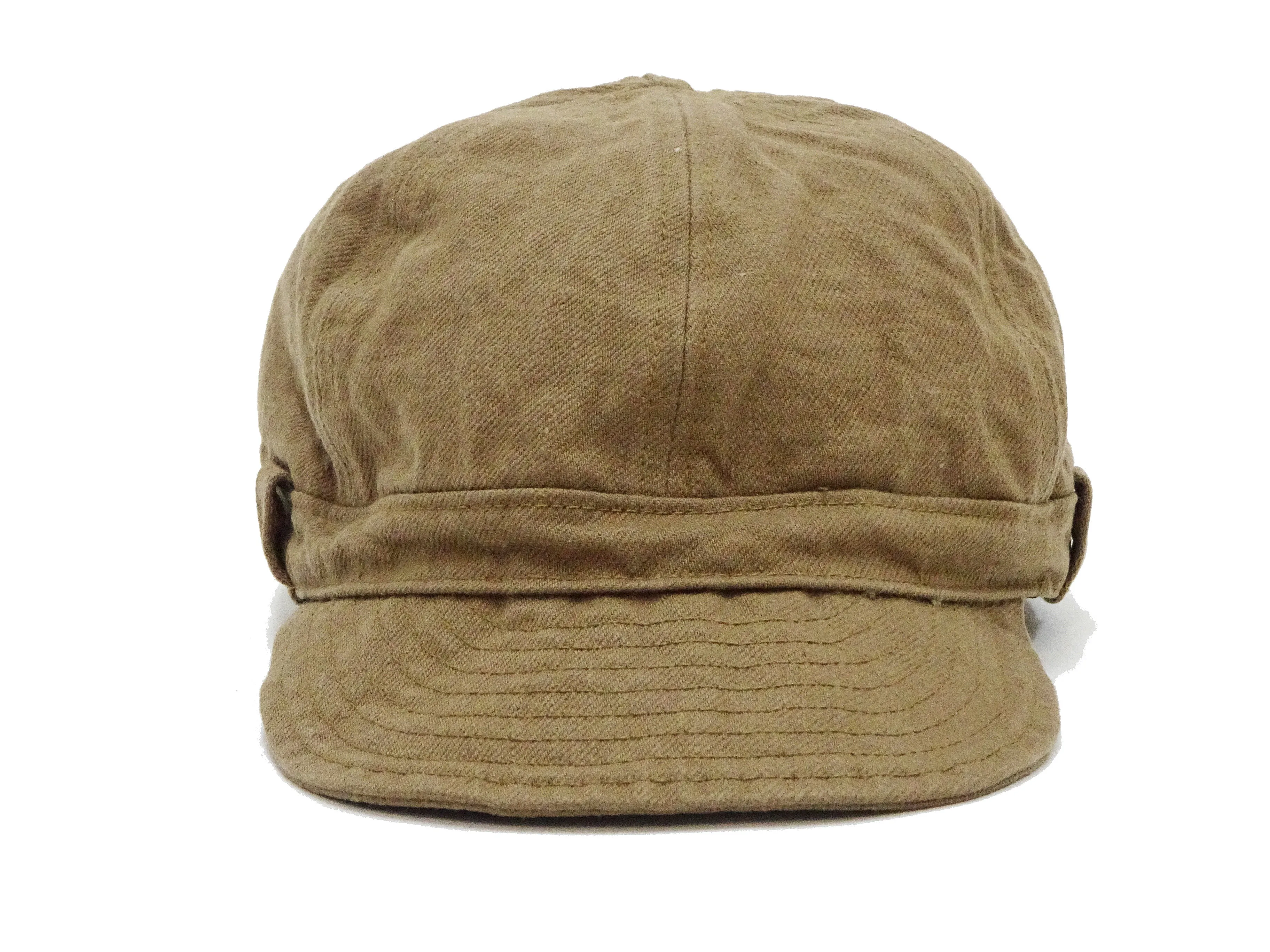 Samurai Jeans Work Cap Men's Casual Sulfur-Dyed Heavy-Weight Cotton Chino Work Hat SJ201WC-42CPII Khaki