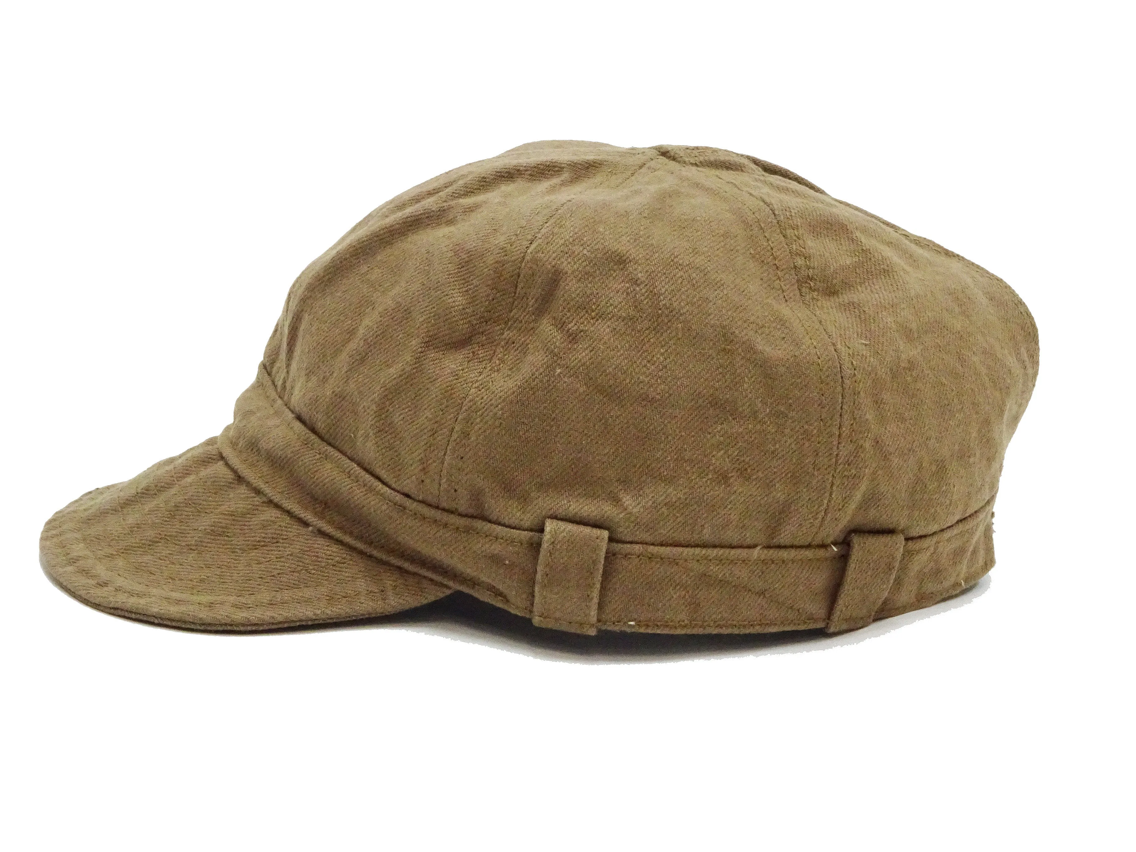 Samurai Jeans Work Cap Men's Casual Sulfur-Dyed Heavy-Weight Cotton Chino Work Hat SJ201WC-42CPII Khaki