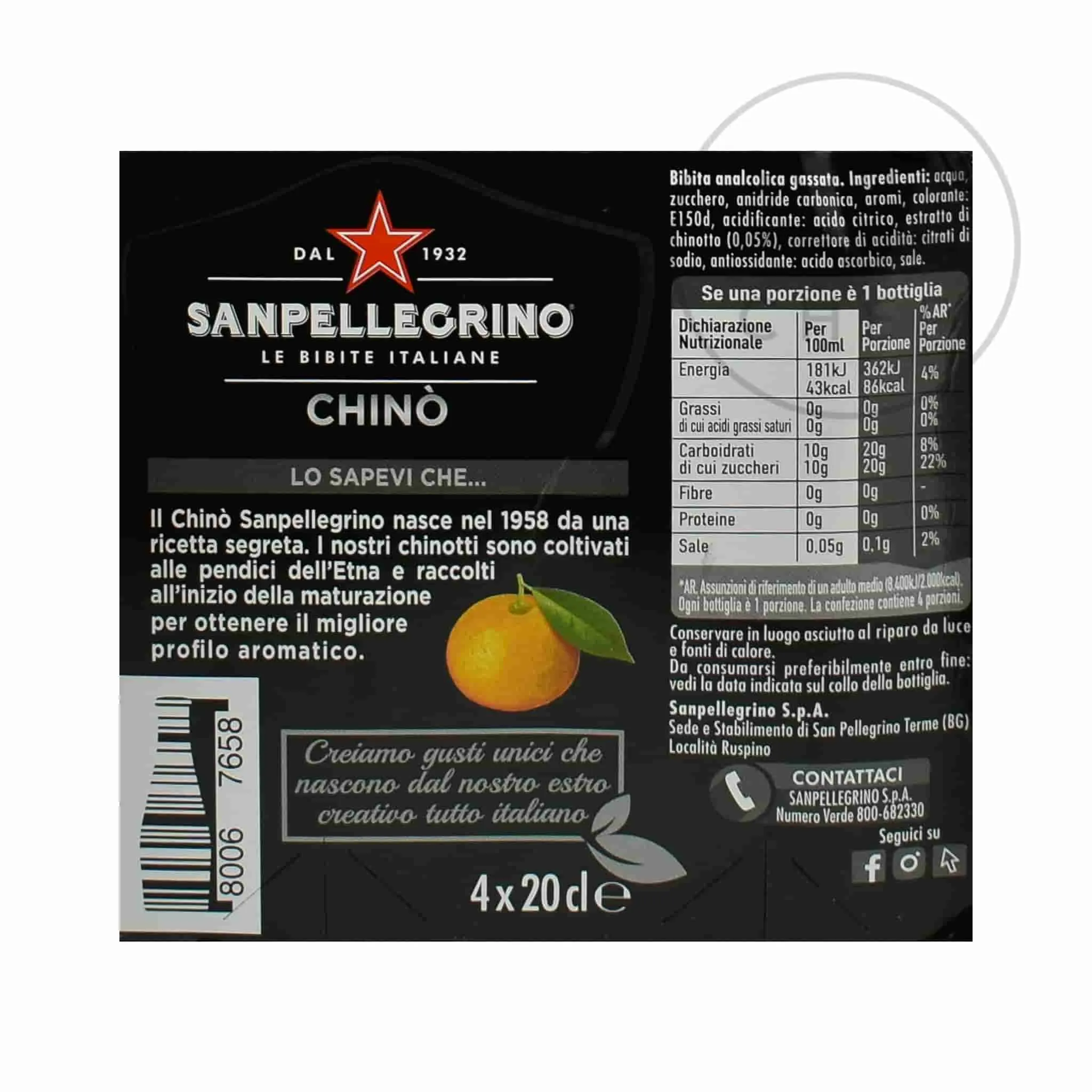 San Pellegrino Chino - 20cl x 4