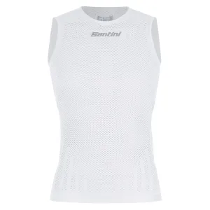 Santini Mesh Sleeveless Baselayer - White