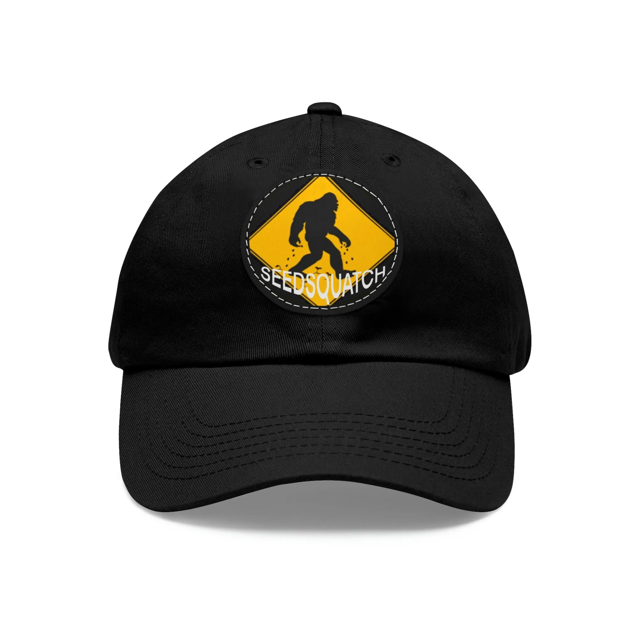 Seedsquatch Logo Dad Hat with Leather Patch (Round)