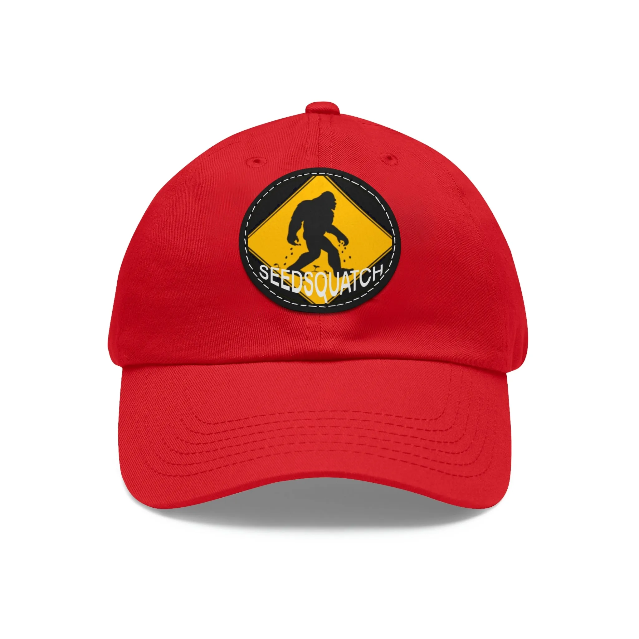 Seedsquatch Logo Dad Hat with Leather Patch (Round)