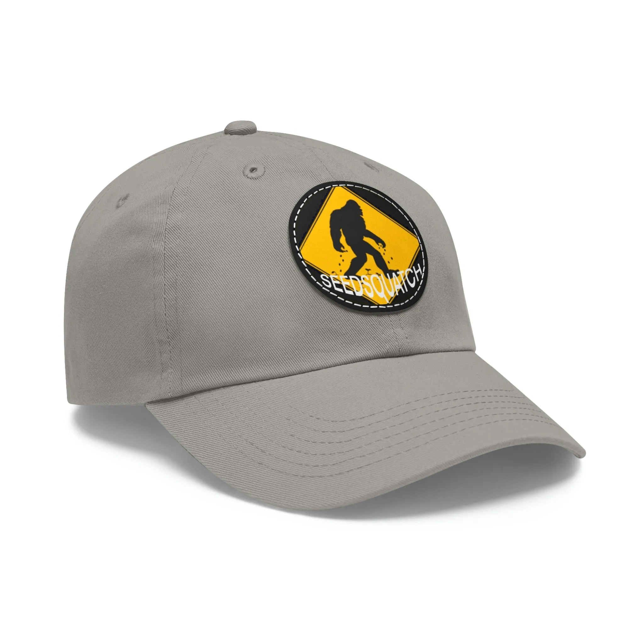 Seedsquatch Logo Dad Hat with Leather Patch (Round)