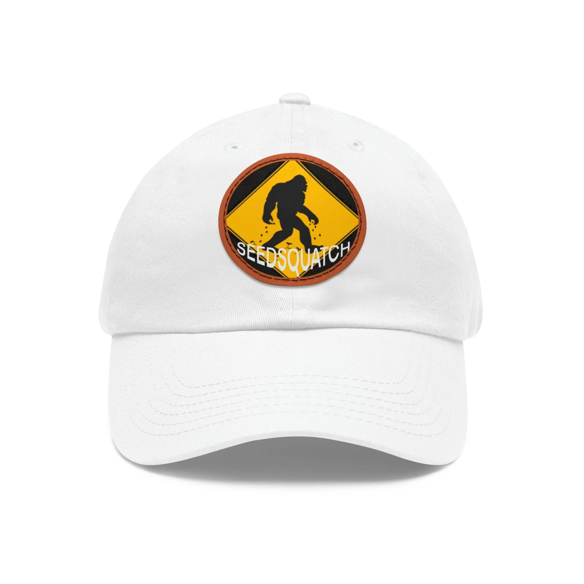 Seedsquatch Logo Dad Hat with Leather Patch (Round)