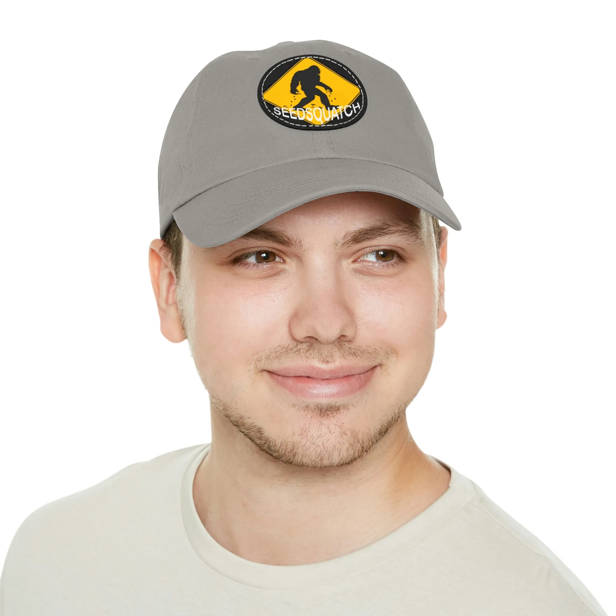 Seedsquatch Logo Dad Hat with Leather Patch (Round)