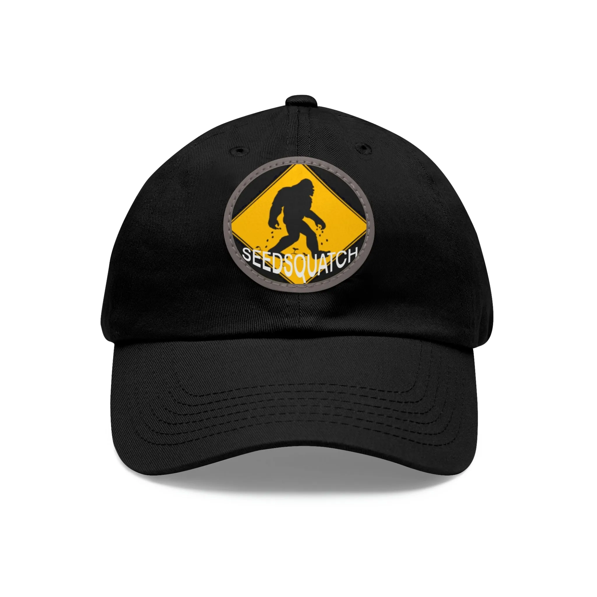 Seedsquatch Logo Dad Hat with Leather Patch (Round)