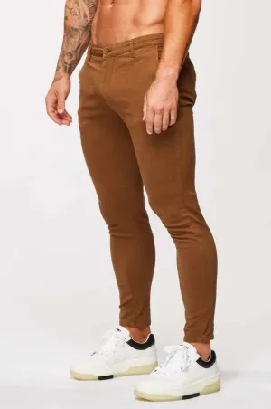 SPRAY-ON STRETCH CHINO - BROWN