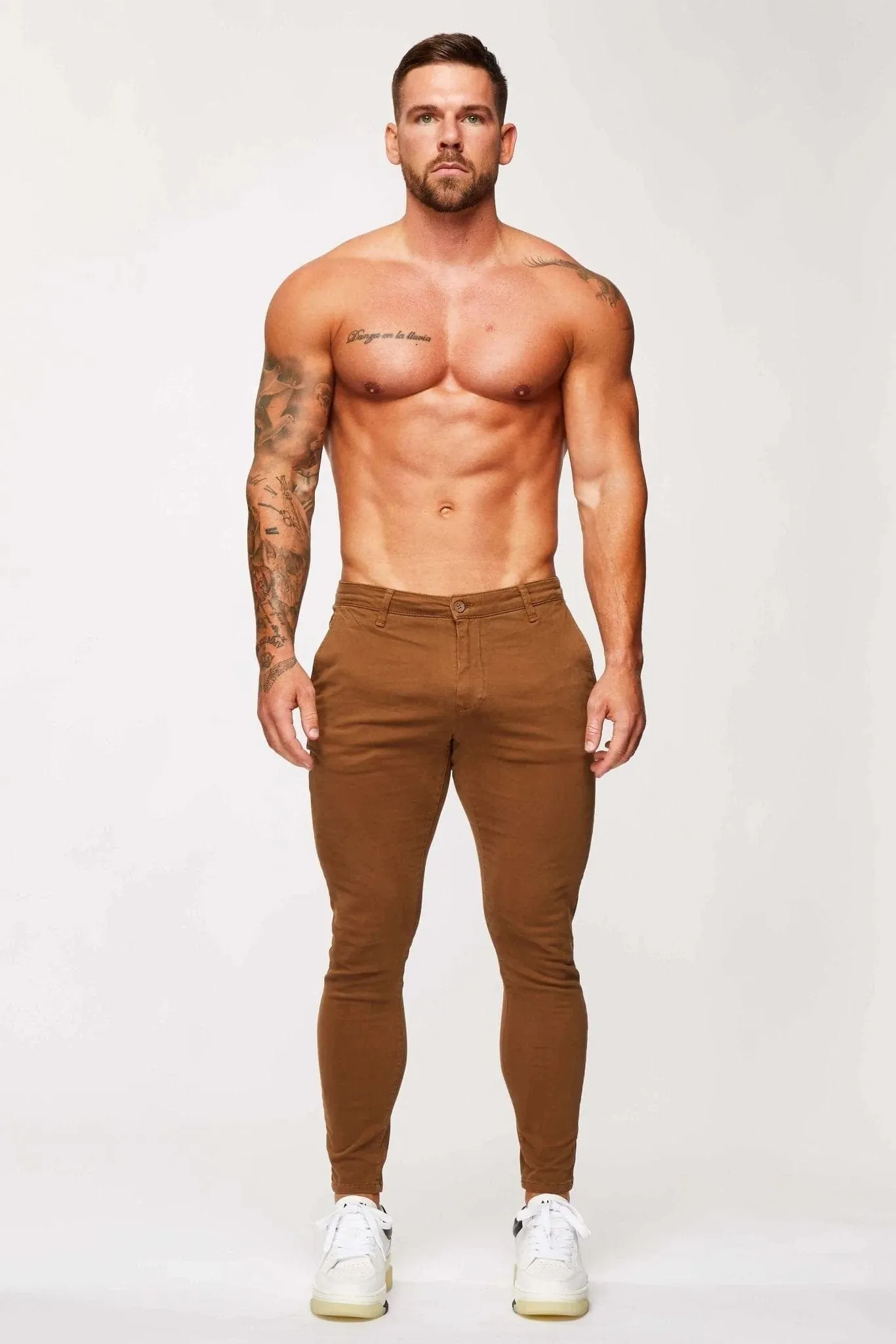 SPRAY-ON STRETCH CHINO - BROWN