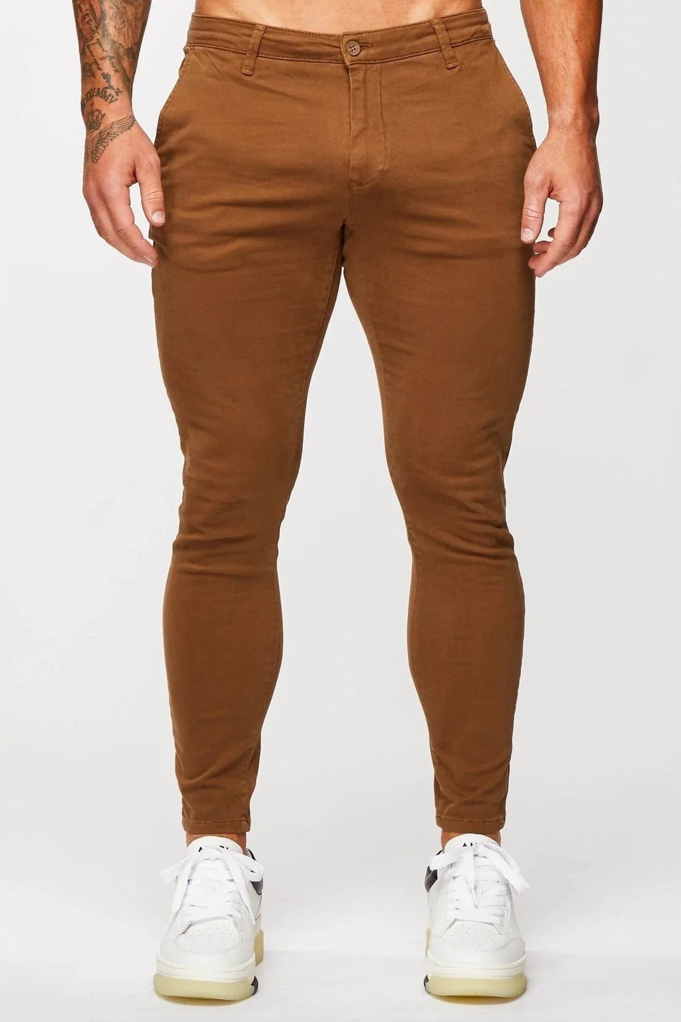 SPRAY-ON STRETCH CHINO - BROWN