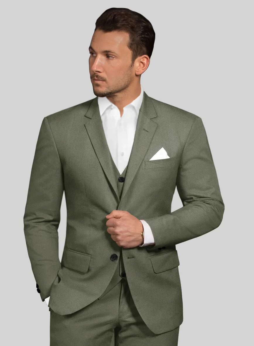 Stretch Summer Olive Green Chino Jacket