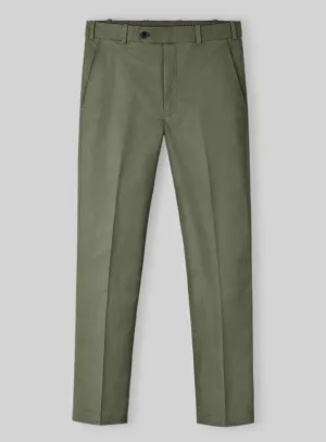 Stretch Summer Olive Green Chino Pants