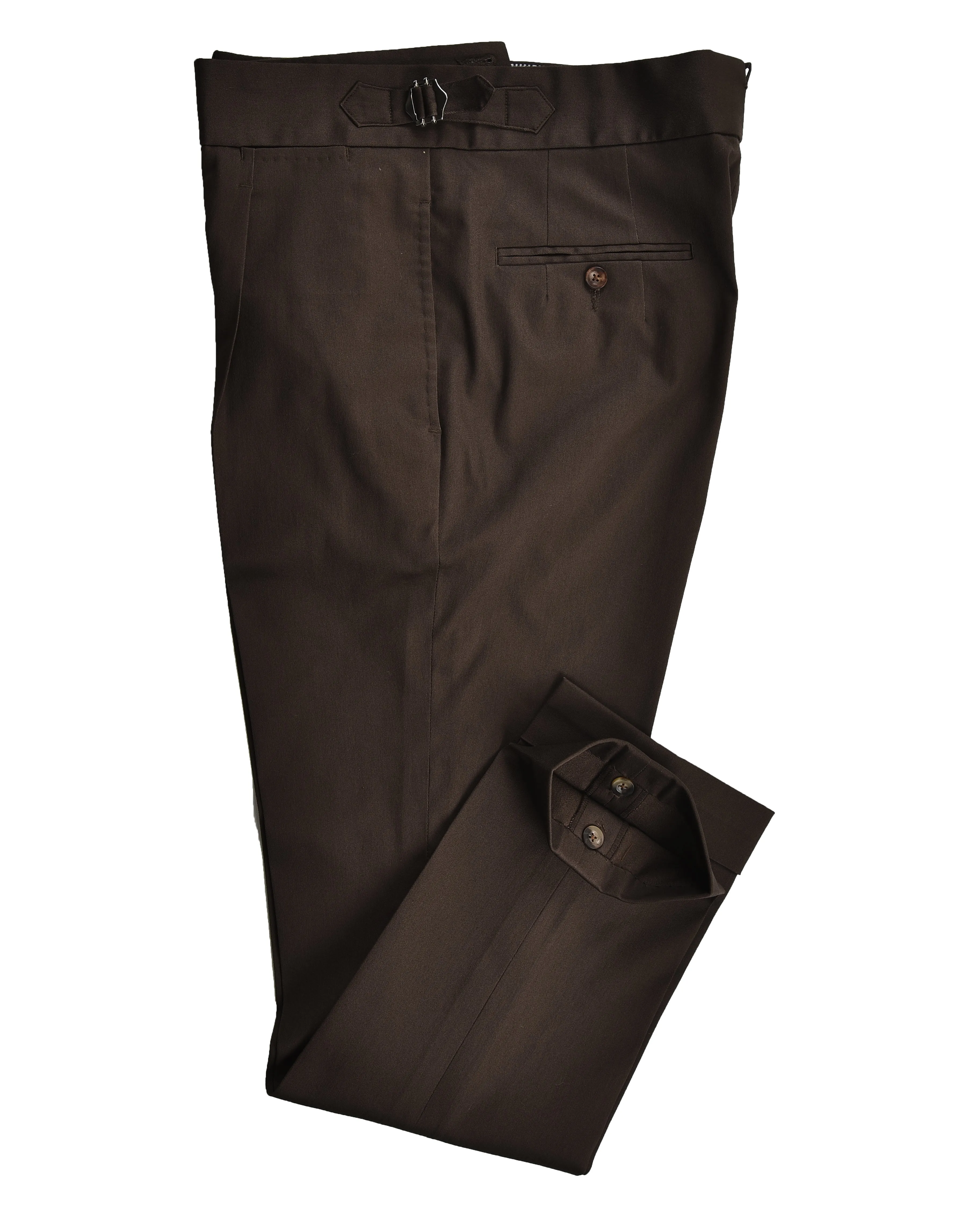 Stretchable Chino: Umber Brown Chino