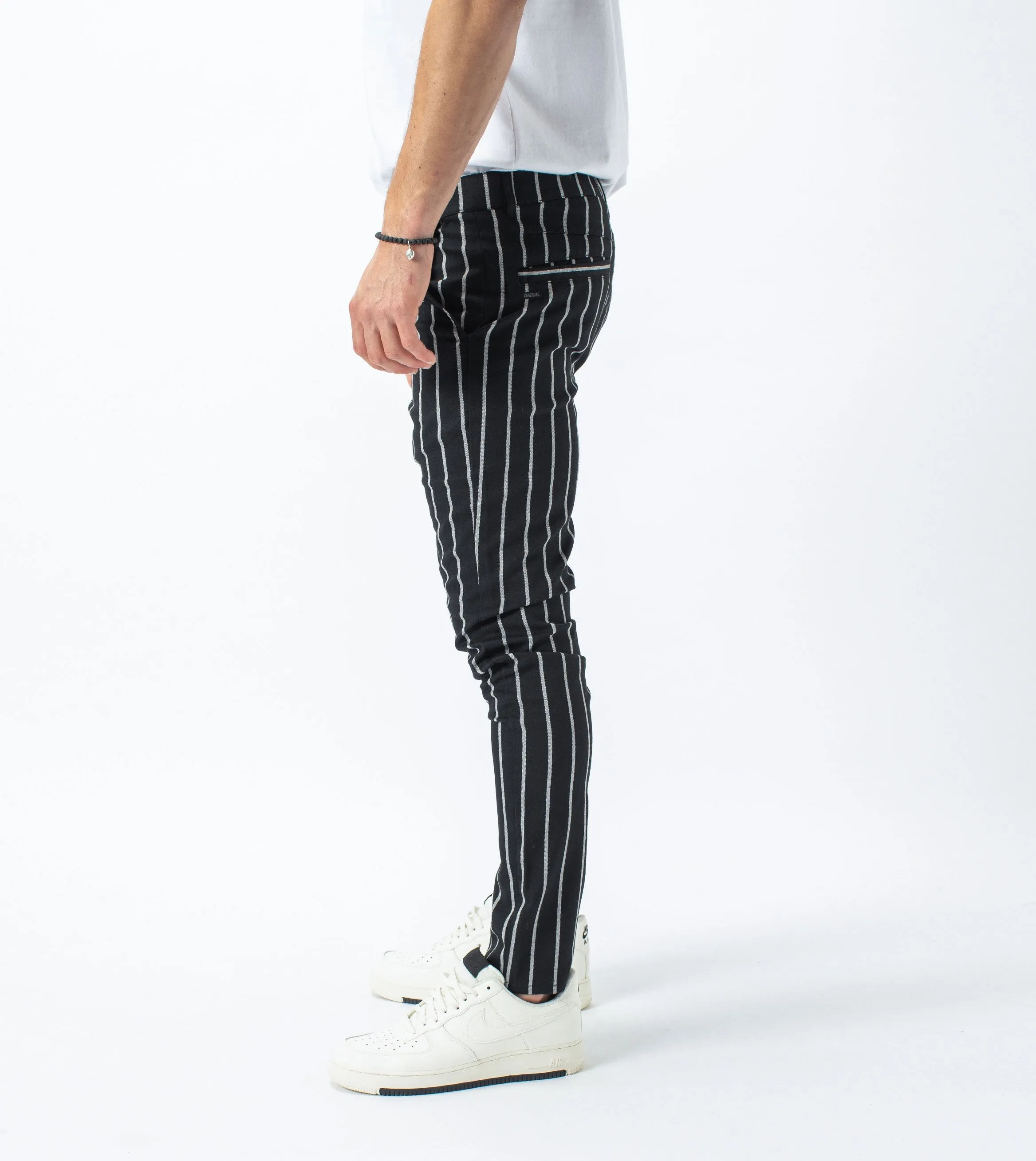 Stripe Snapshot Chino Black/Milk - Sale