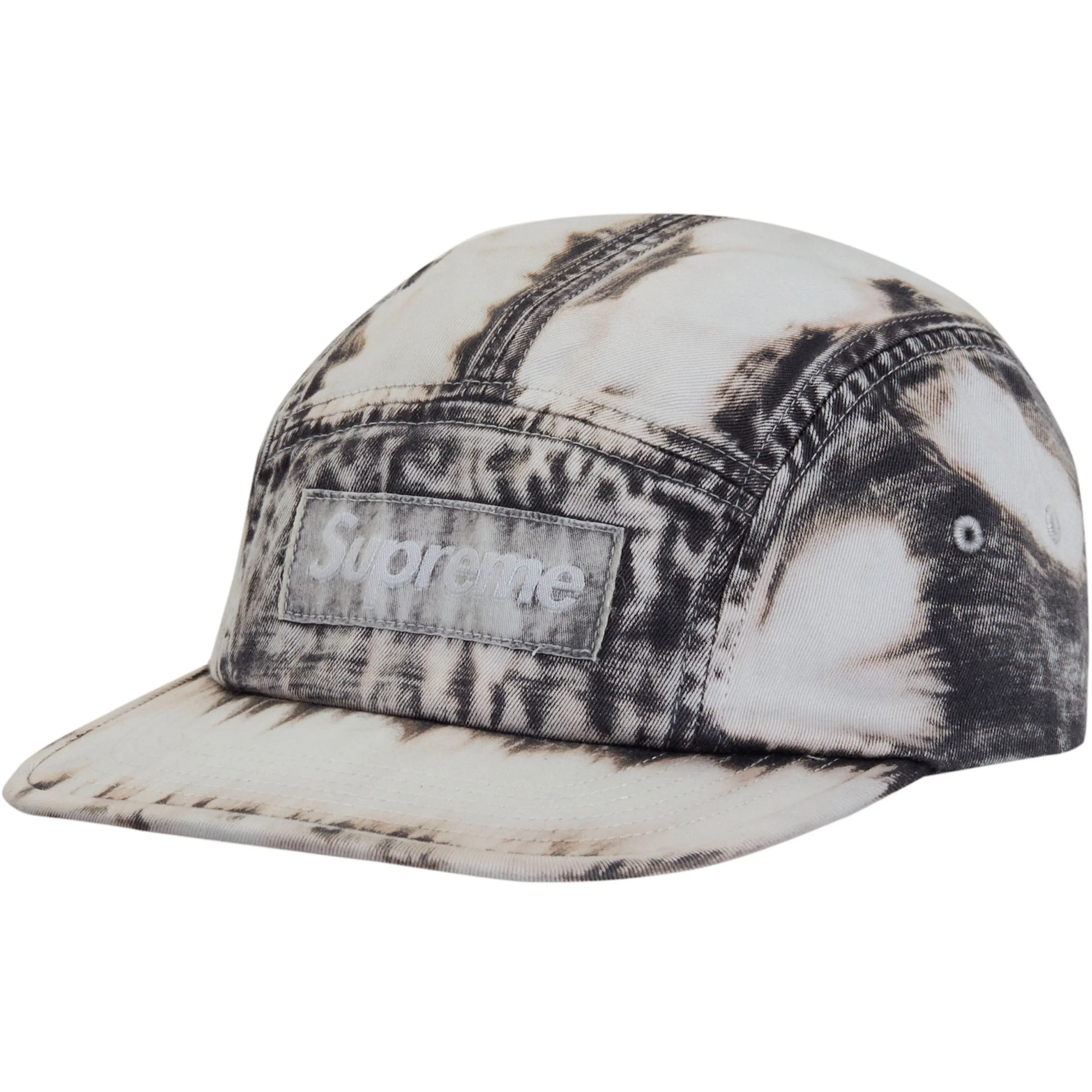 Supreme Bleached Chino Black Camp Cap