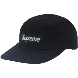 Supreme Washed Chino Twill Black Camp Cap