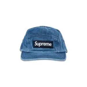 Supreme Washed Chino Twill Camp Cap (FW24) Denim