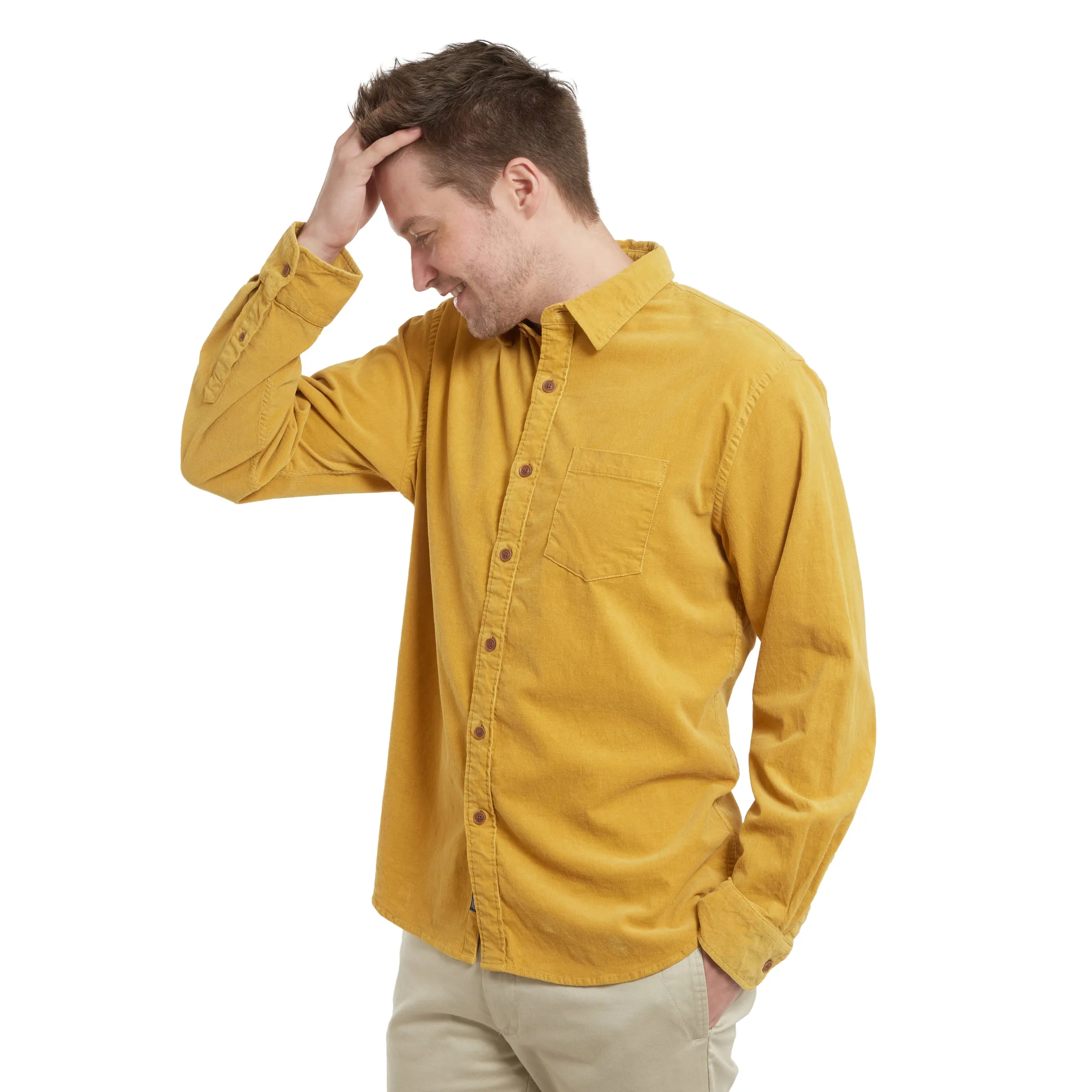 Sutherland Stretch Corduroy Shirt - Mustard