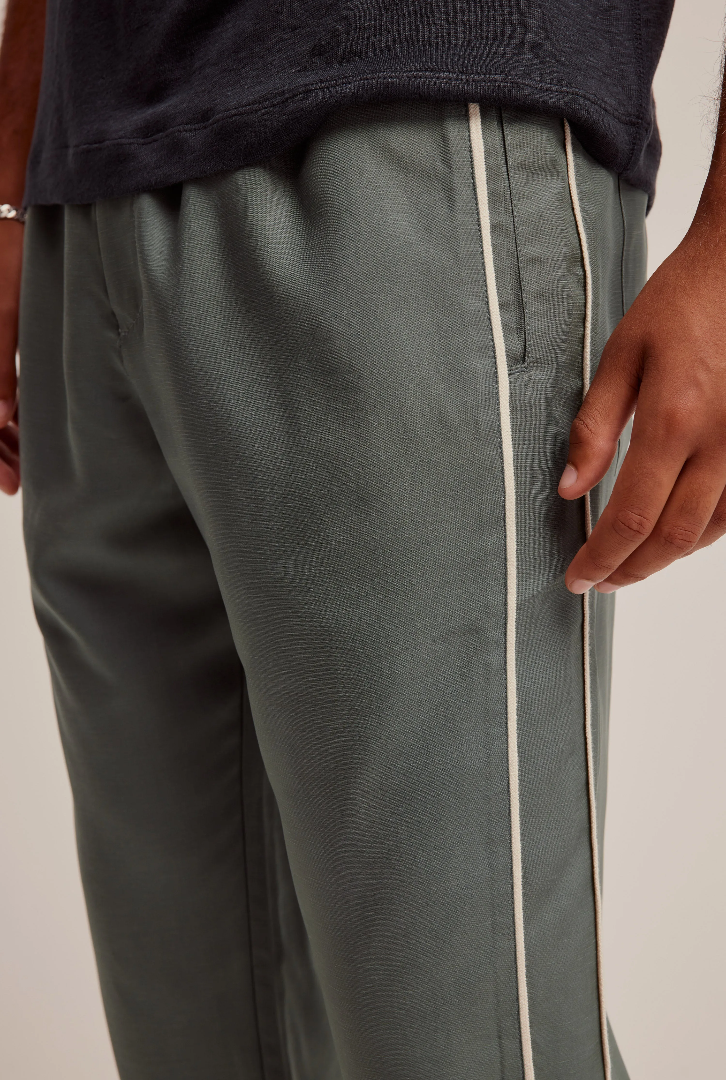 Tencel Lounge Chino - Slate Green/Natural