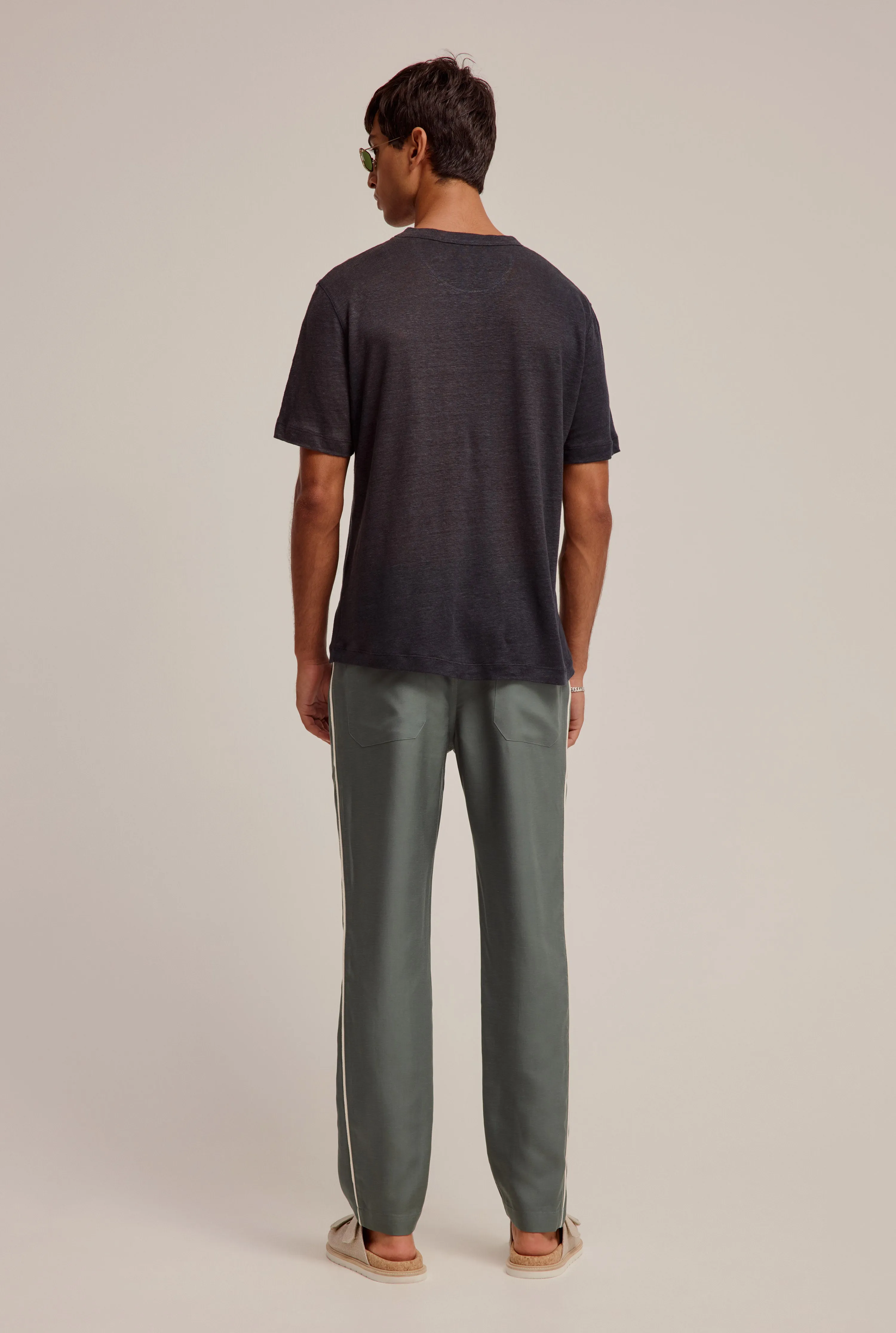 Tencel Lounge Chino - Slate Green/Natural