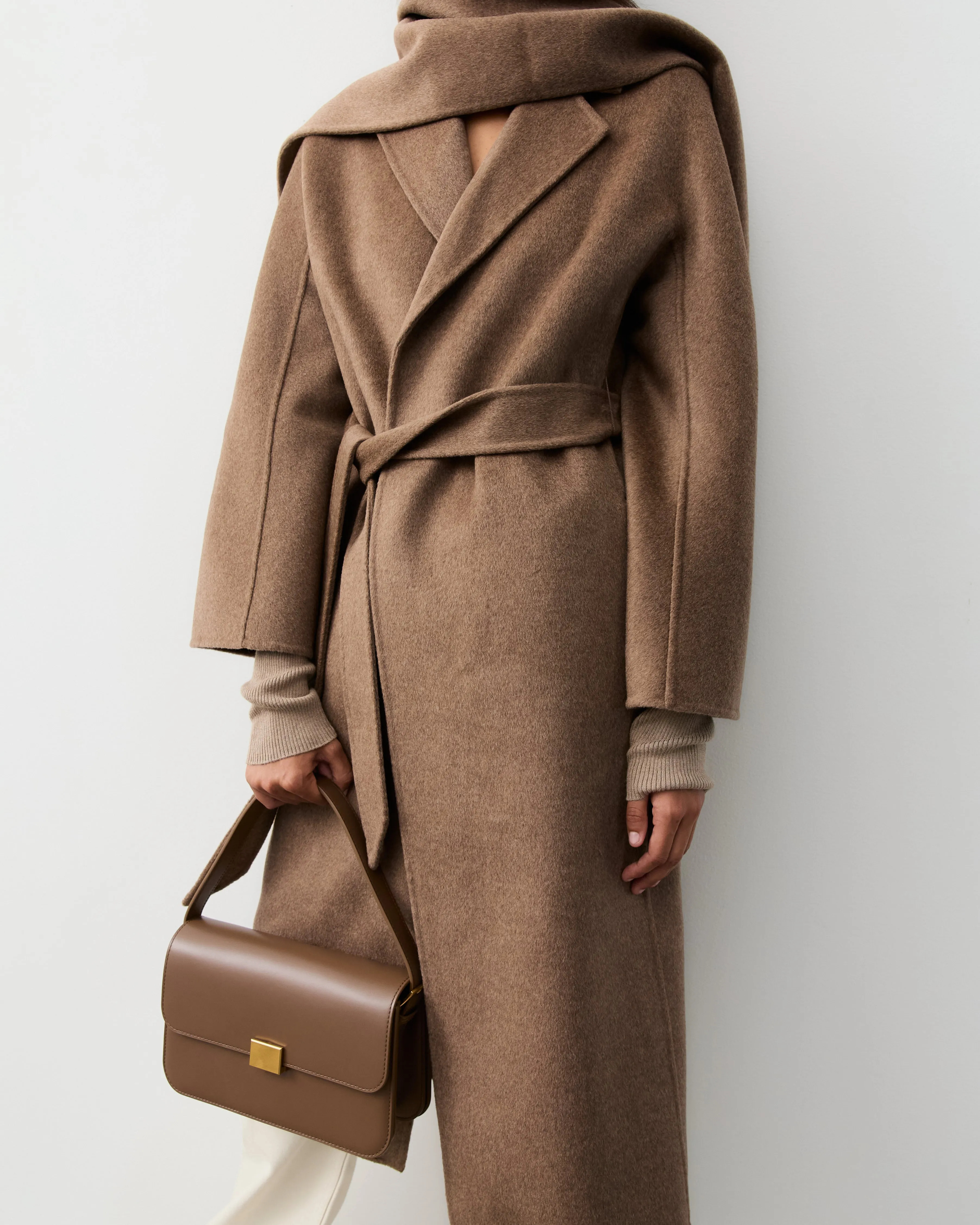 THE CURATED CLASSIC COAT - CHOCOLATE MELANGE