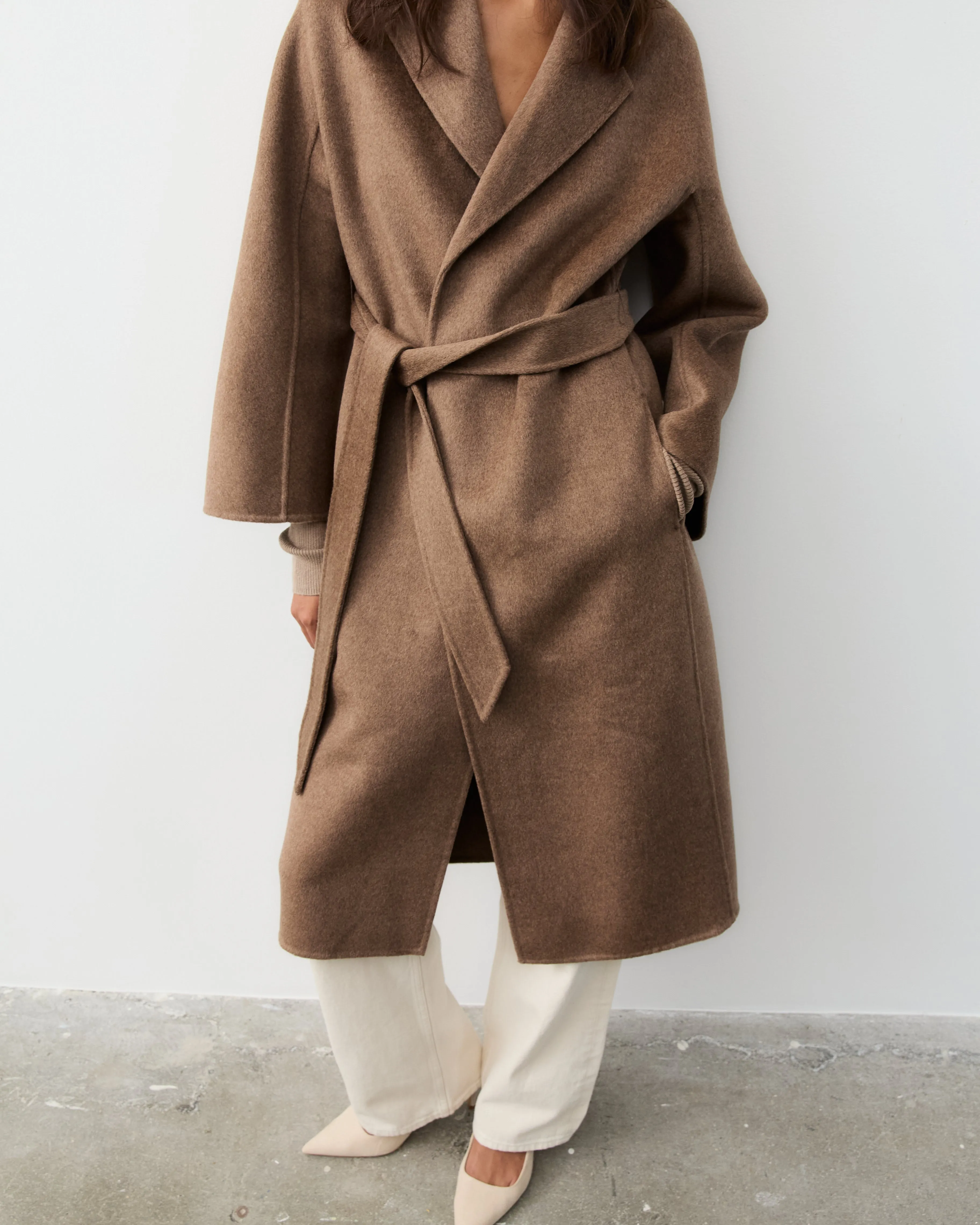 THE CURATED CLASSIC COAT - CHOCOLATE MELANGE