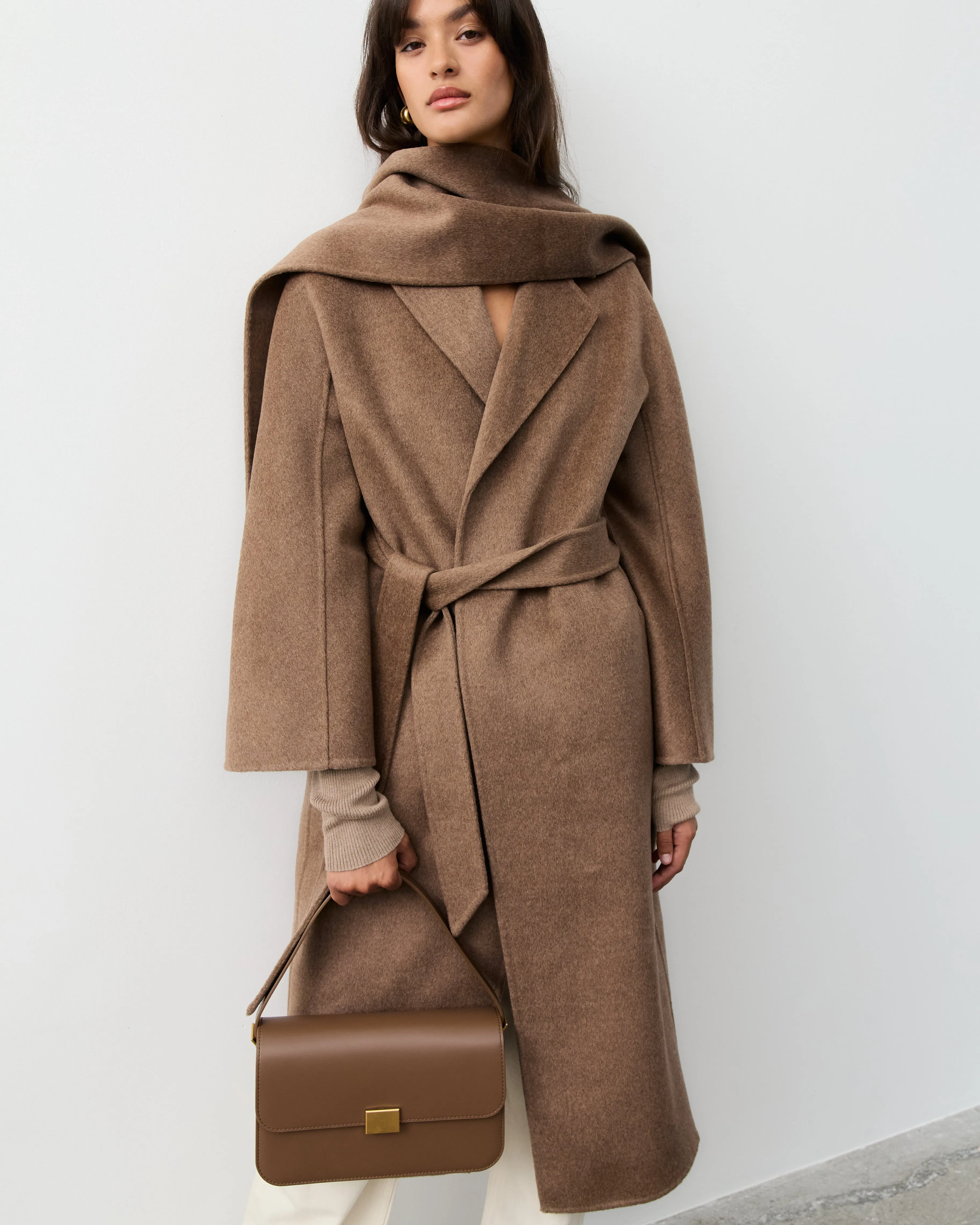 THE CURATED CLASSIC COAT - CHOCOLATE MELANGE