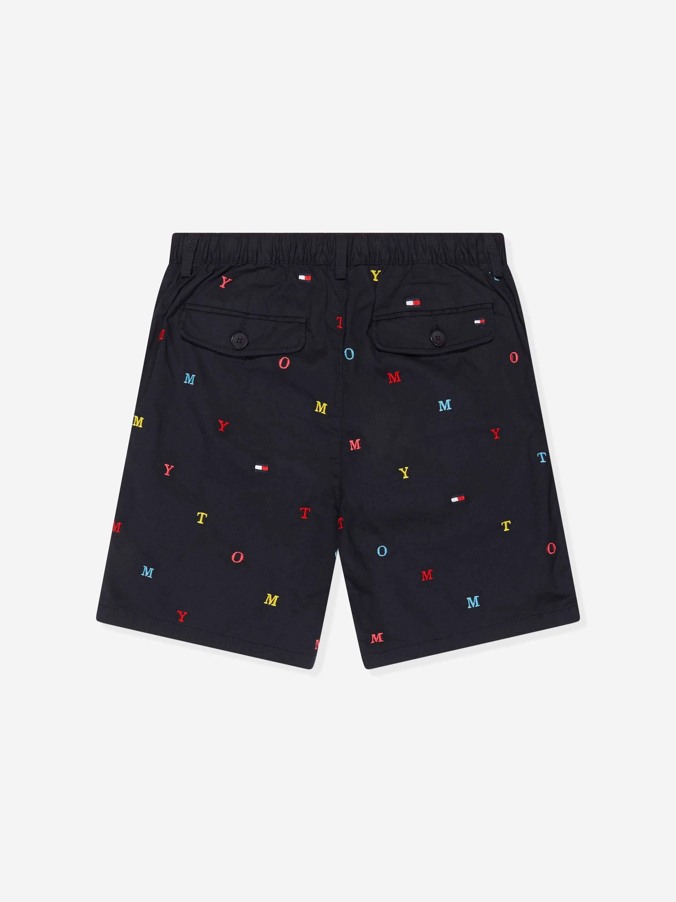 Tommy Hilfiger Boys Embroidered Chino Shorts in Navy