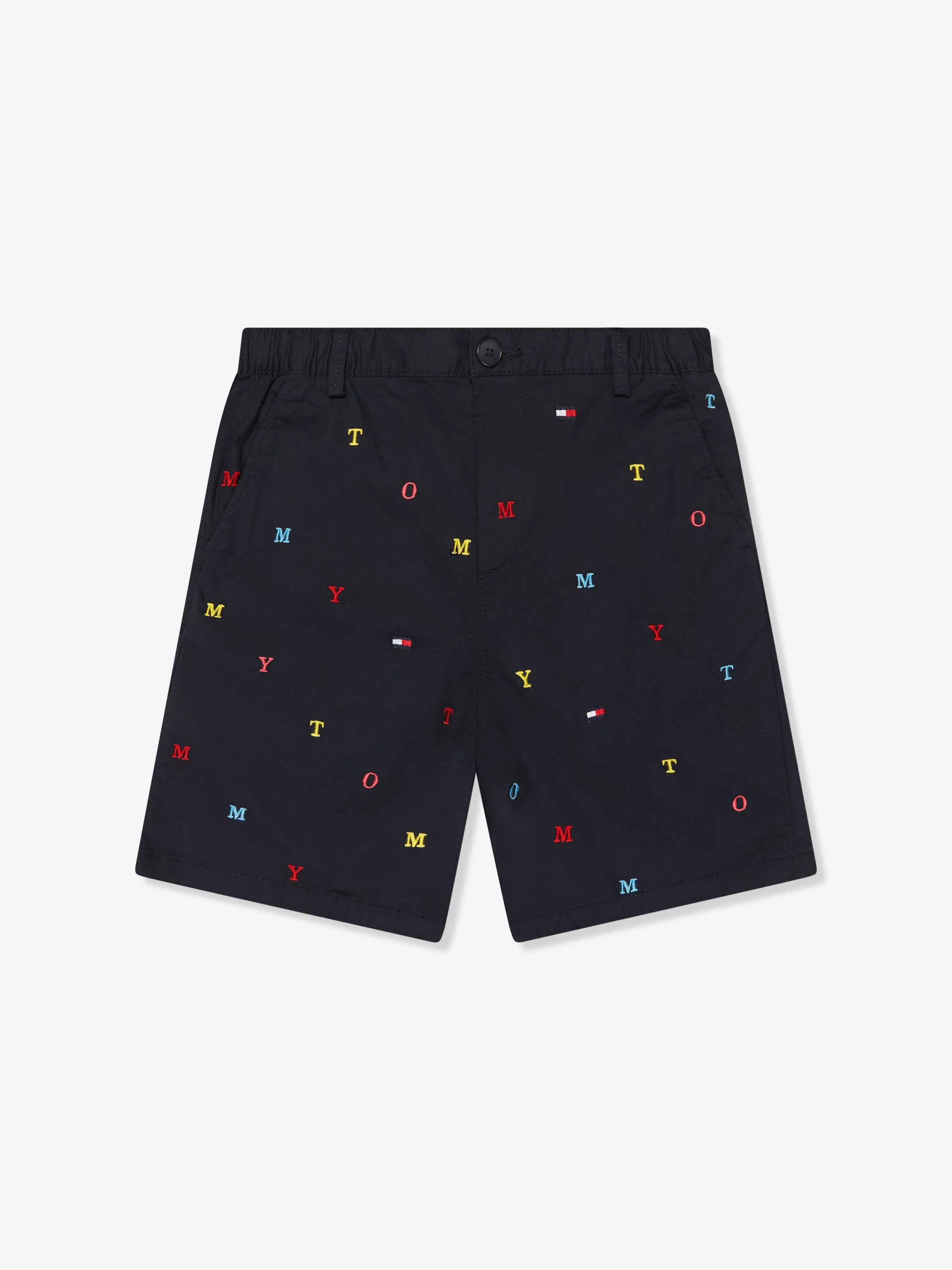 Tommy Hilfiger Boys Embroidered Chino Shorts in Navy