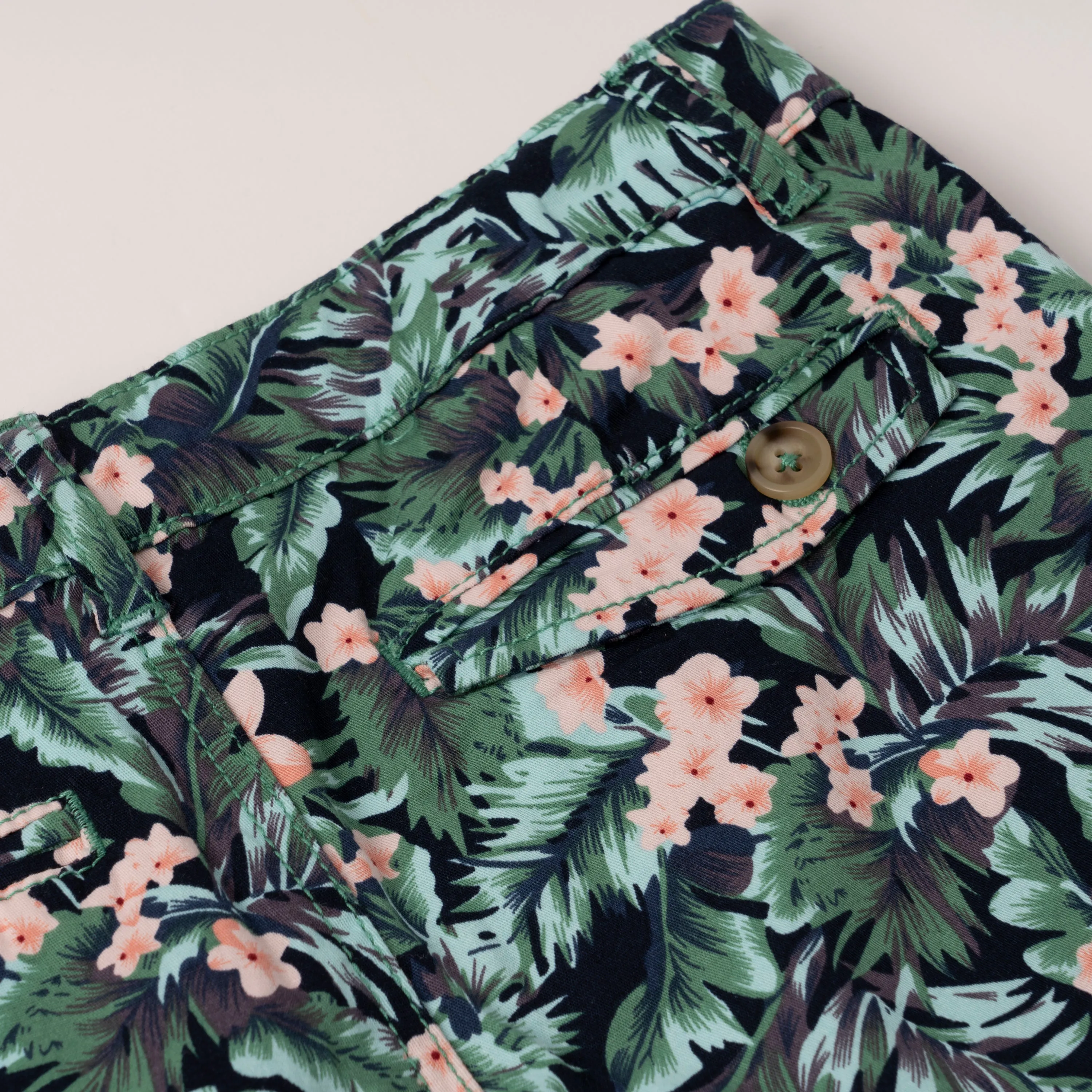 Tropical Floral Chino Short