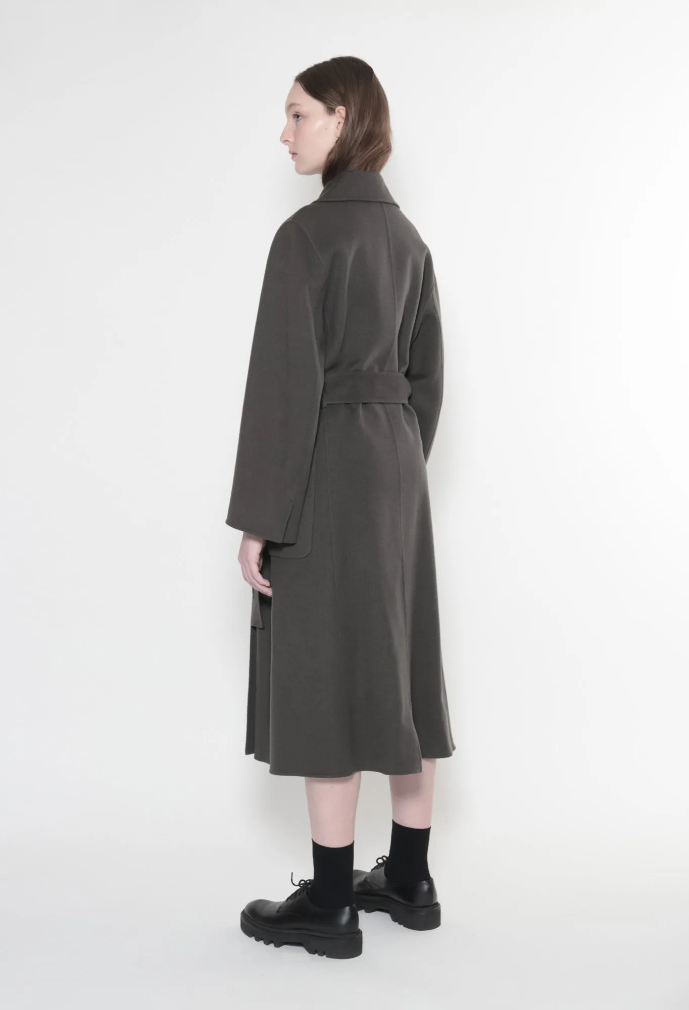 ULLMANN - Double-Face Wool Coat in Cedar Moss